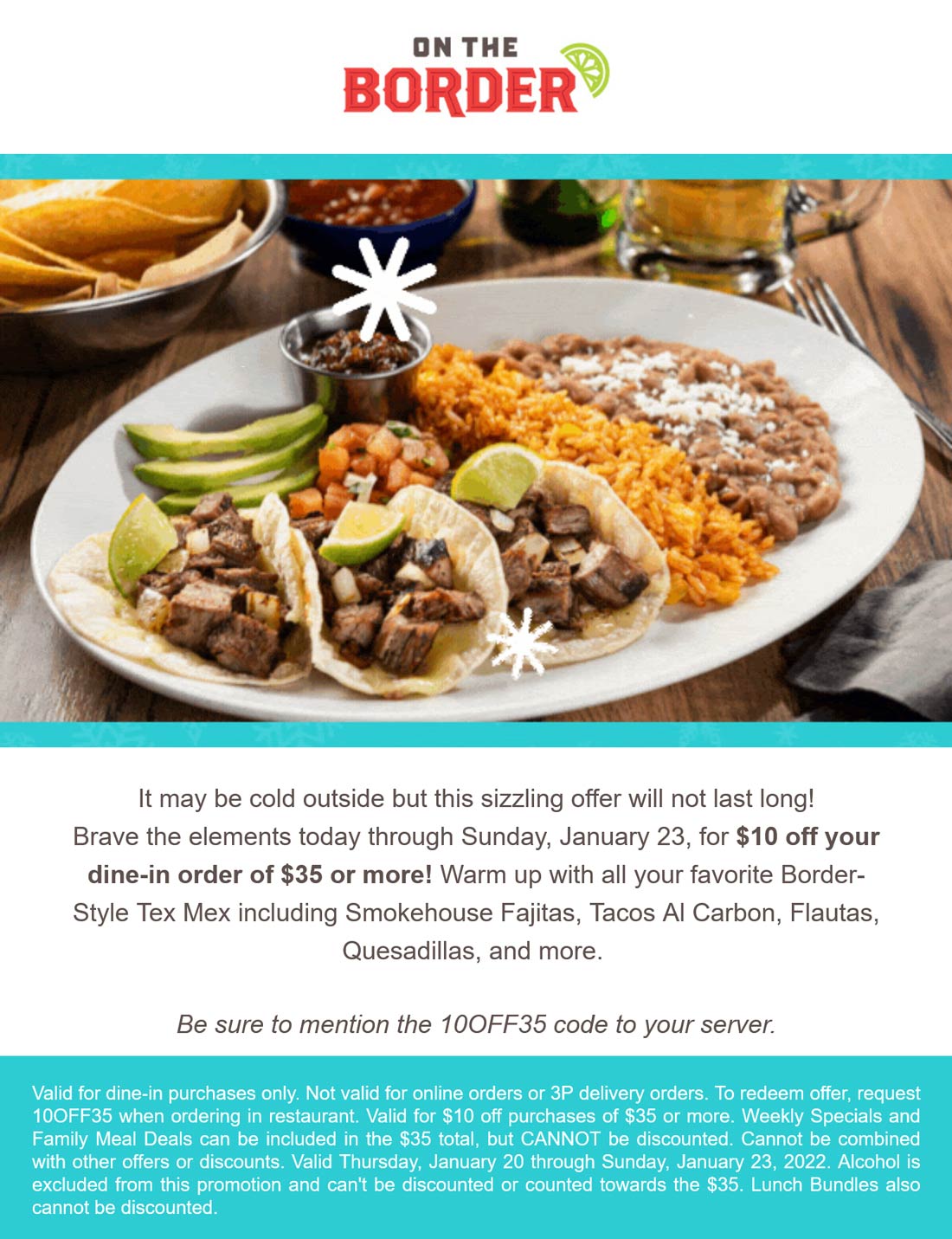 On The Border coupons & promo code for [December 2022]