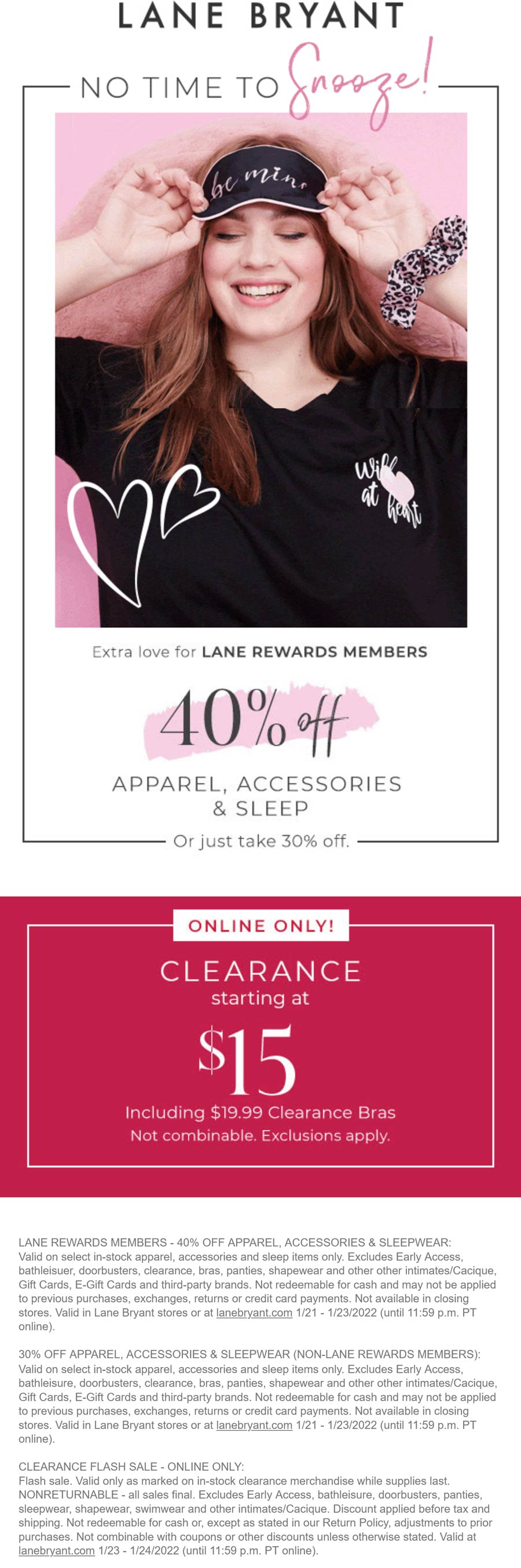 Lane Bryant stores Coupon  30-40% off today at Lane Bryant, ditto online #lanebryant 