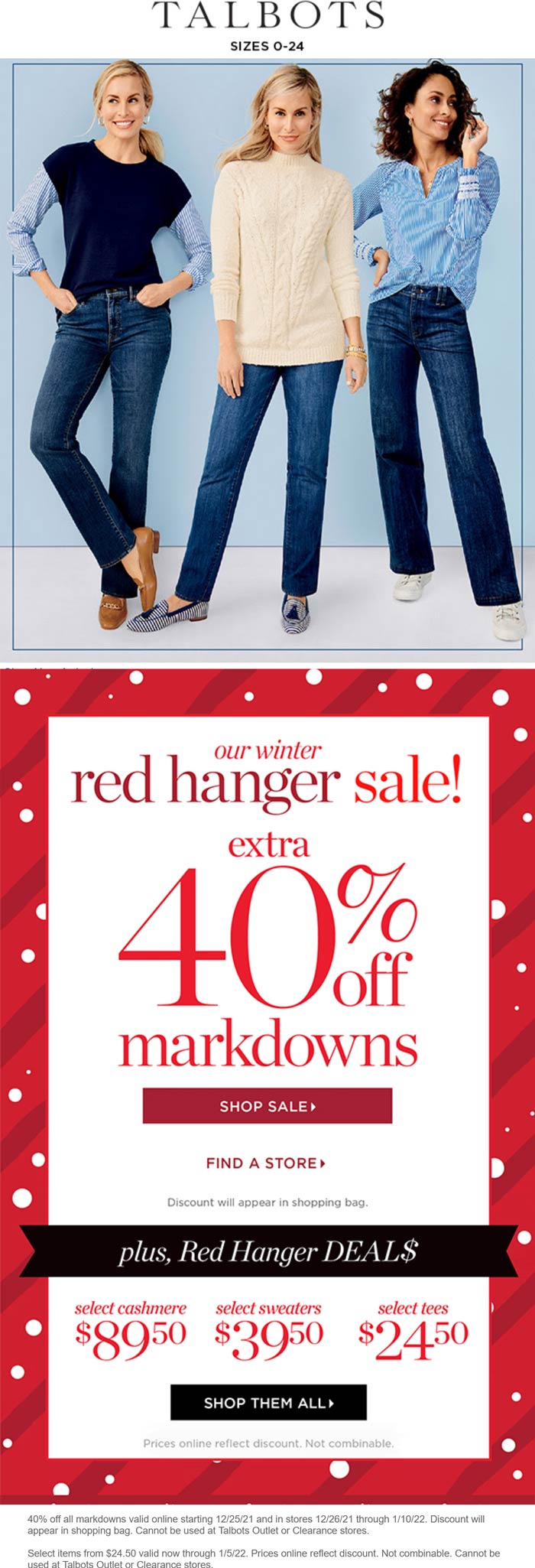 Talbots coupons & promo code for [February 2024]