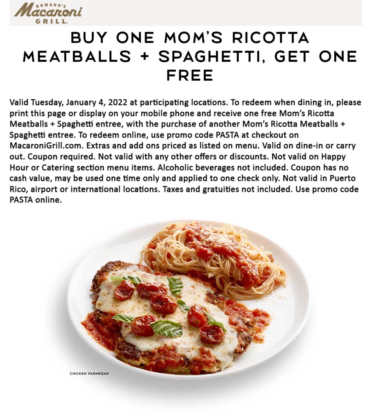 Macaroni Grill restaurants Coupon  Second spaghetti & meatballs free today at Macaroni Grill #macaronigrill 
