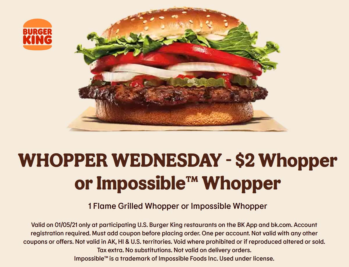 Burger King restaurants Coupon  $2 whopper cheeseburger today via rewards at Burger King #burgerking 