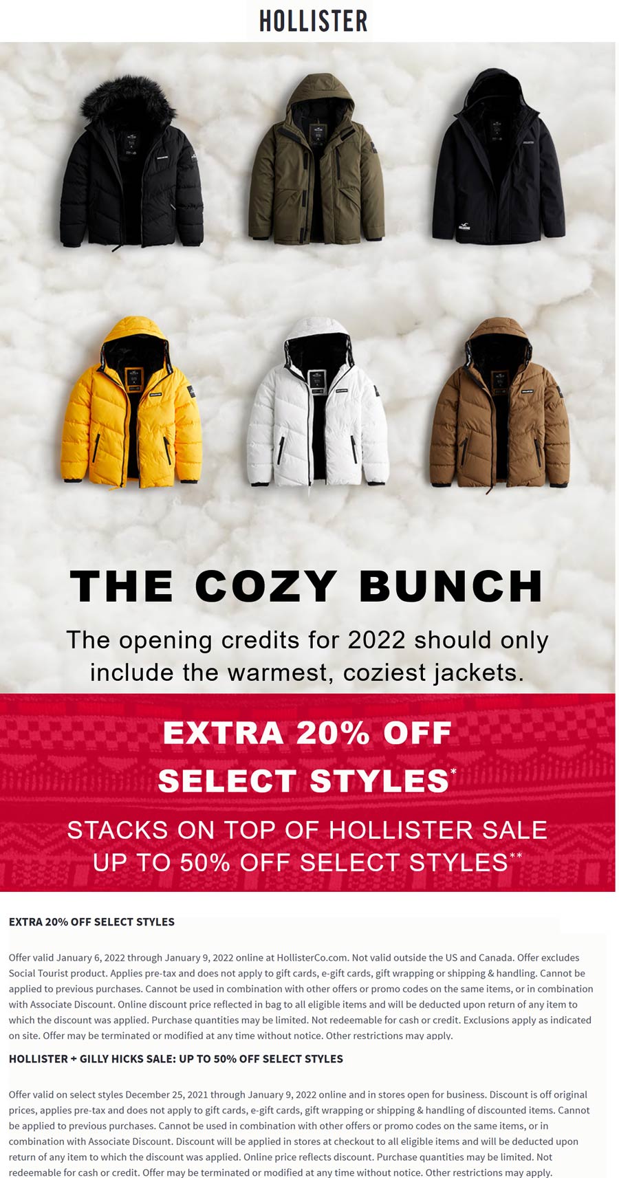 Hollister stores Coupon  20-50% off various styles online at Hollister #hollister 