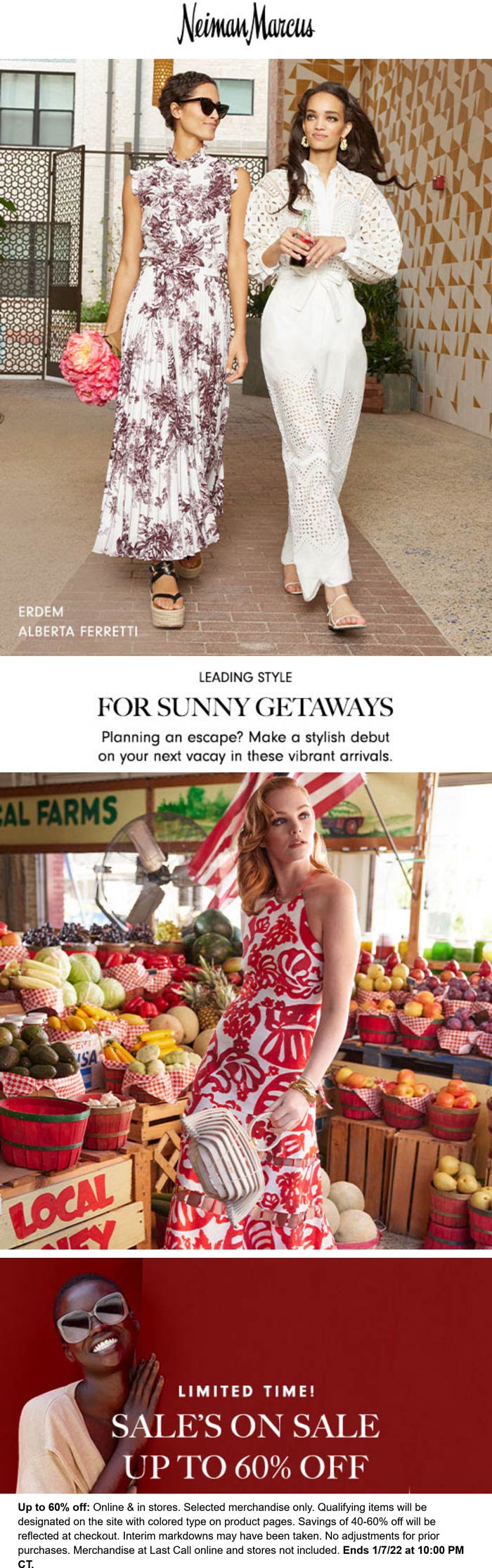 Neiman Marcus stores Coupon  40-60% off clearance at Neiman Marcus, ditto online #neimanmarcus 