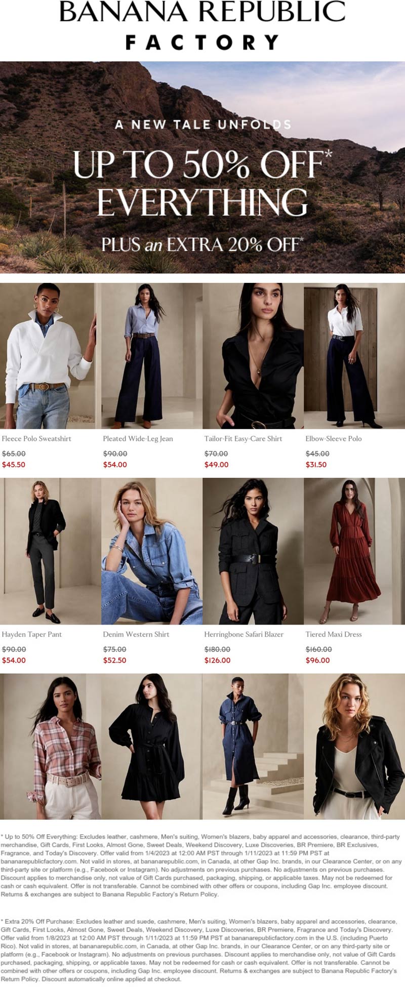 Banana Republic Factory coupons & promo code for [February 2023]