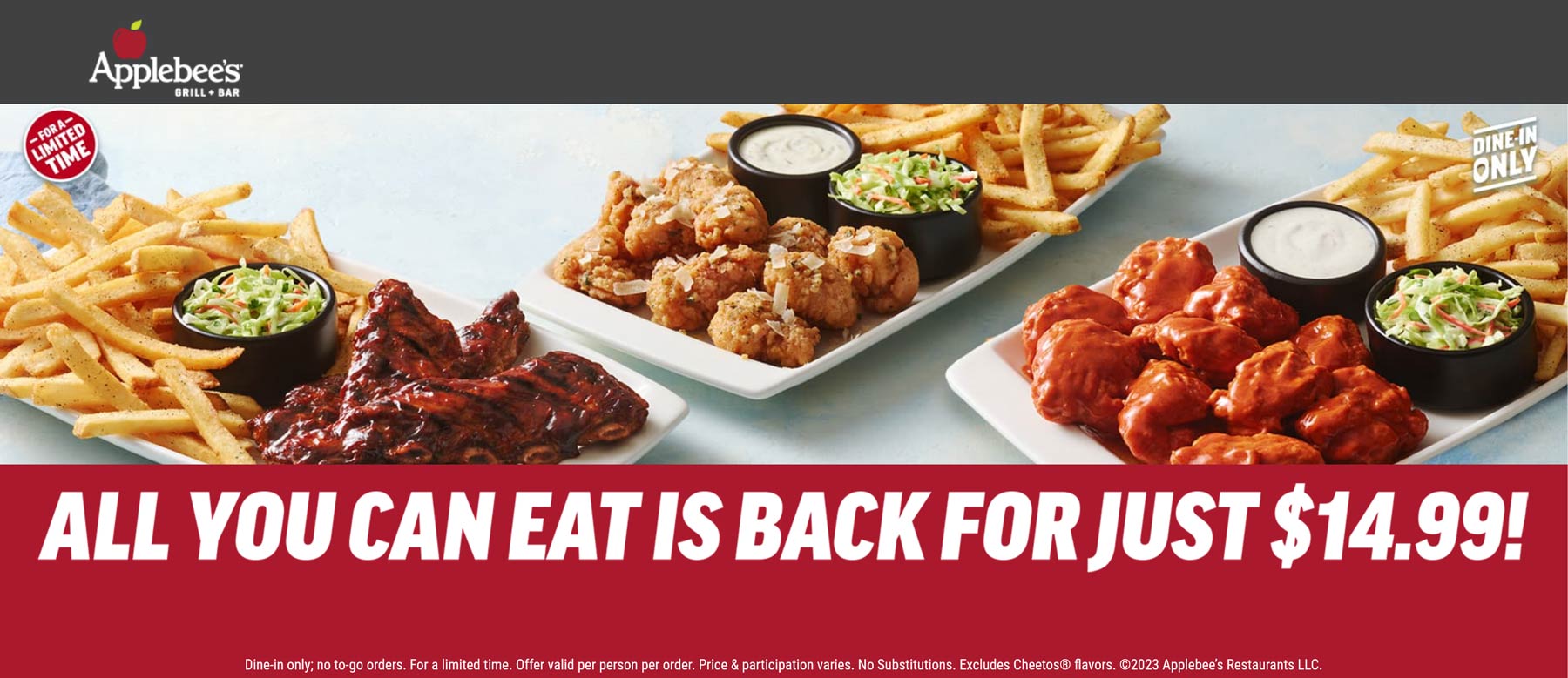 Applebees coupons & promo code for [January 2023]
