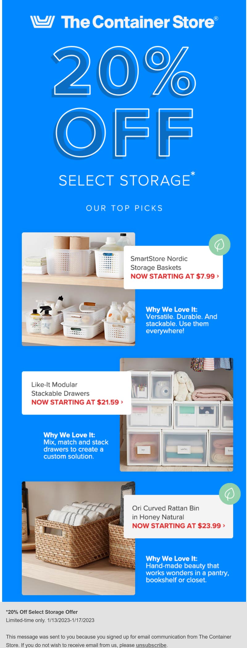 The Container Store coupons & promo code for [February 2023]