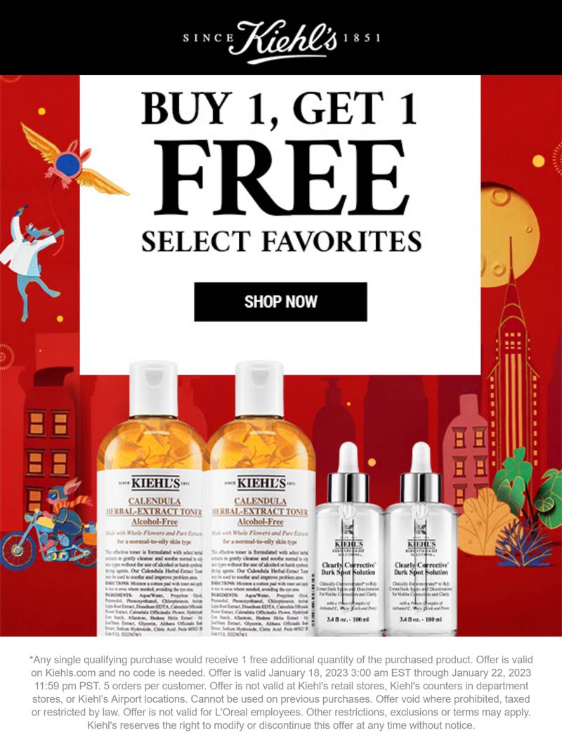 Kiehls coupons & promo code for [February 2023]