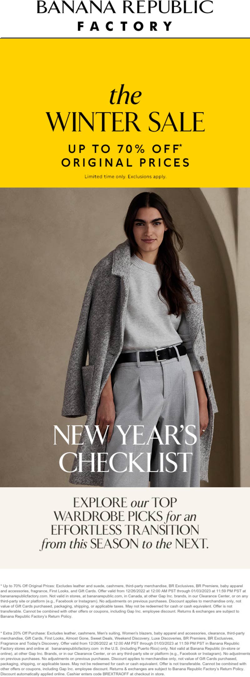 Banana Republic Factory coupons & promo code for [January 2023]