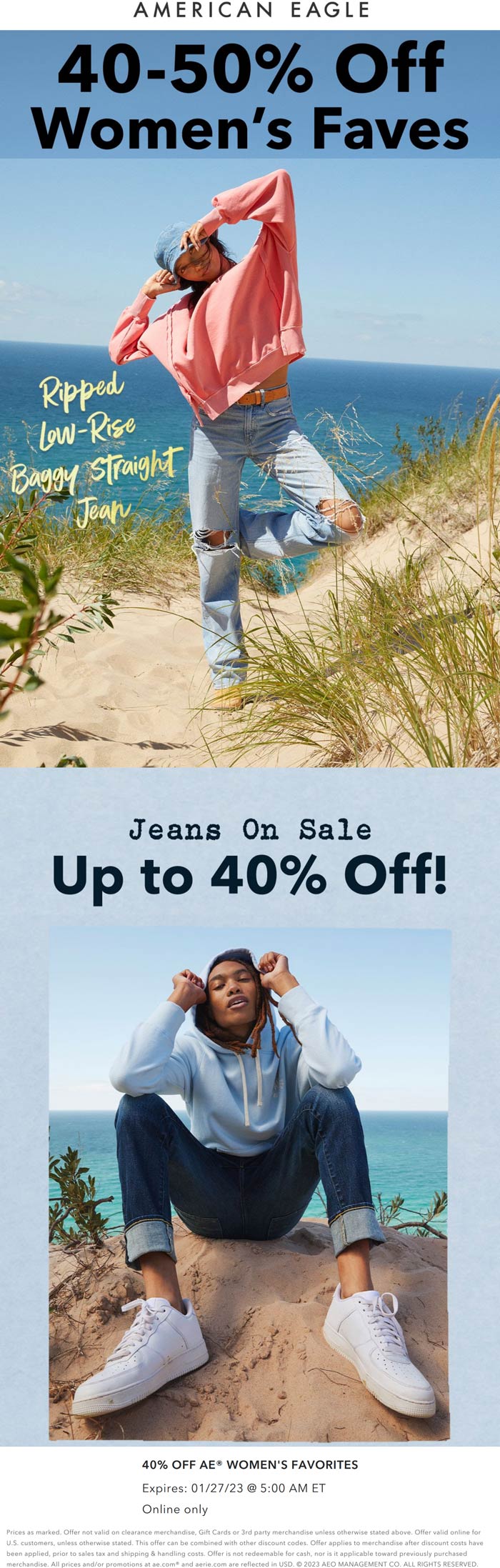 American Eagle stores Coupon  40% off womens favorites online at American Eagle #americaneagle 