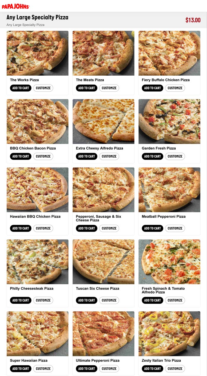 Papa Johns coupons & promo code for [January 2023]