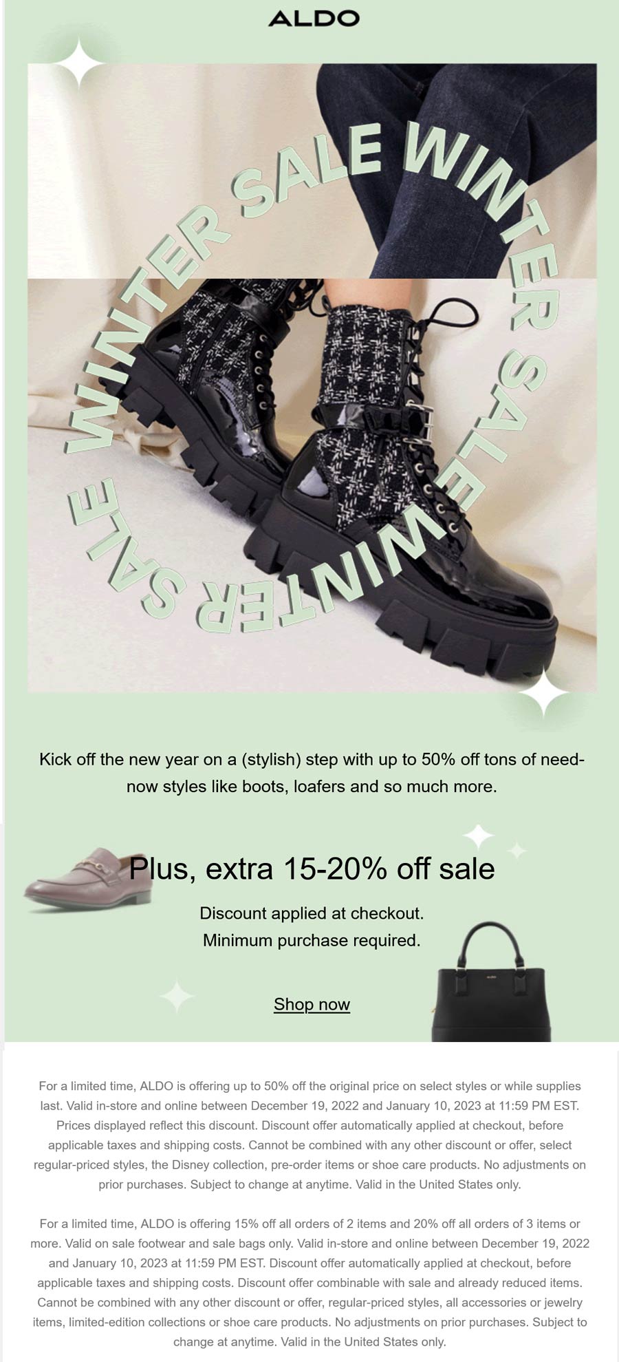Aldo coupons & promo code for [January 2023]
