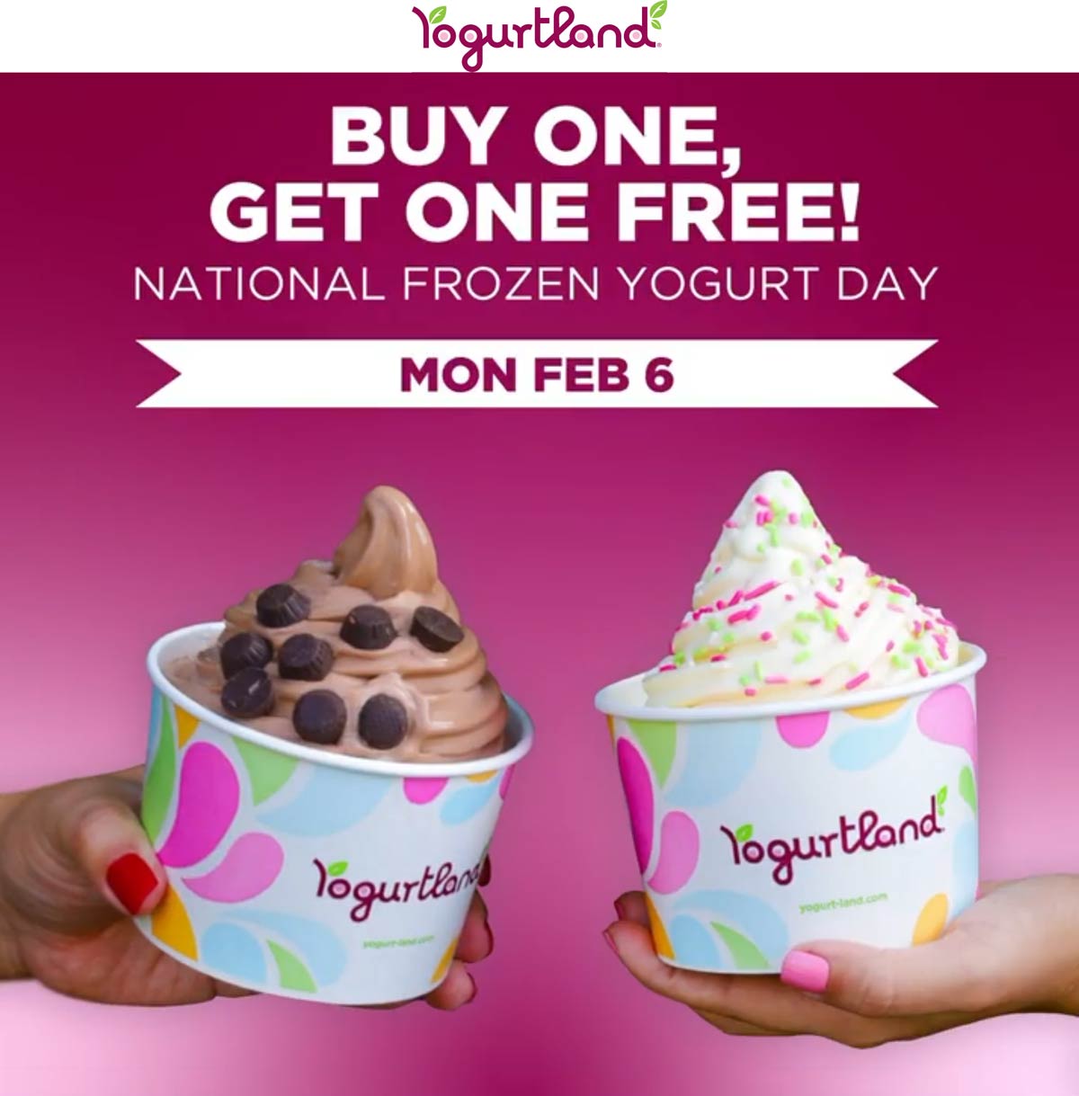 Yogurtland restaurants Coupon  Second frozen yogurt free Monday at Yogurtland #yogurtland 