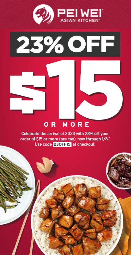 Pei Wei coupons & promo code for [February 2023]