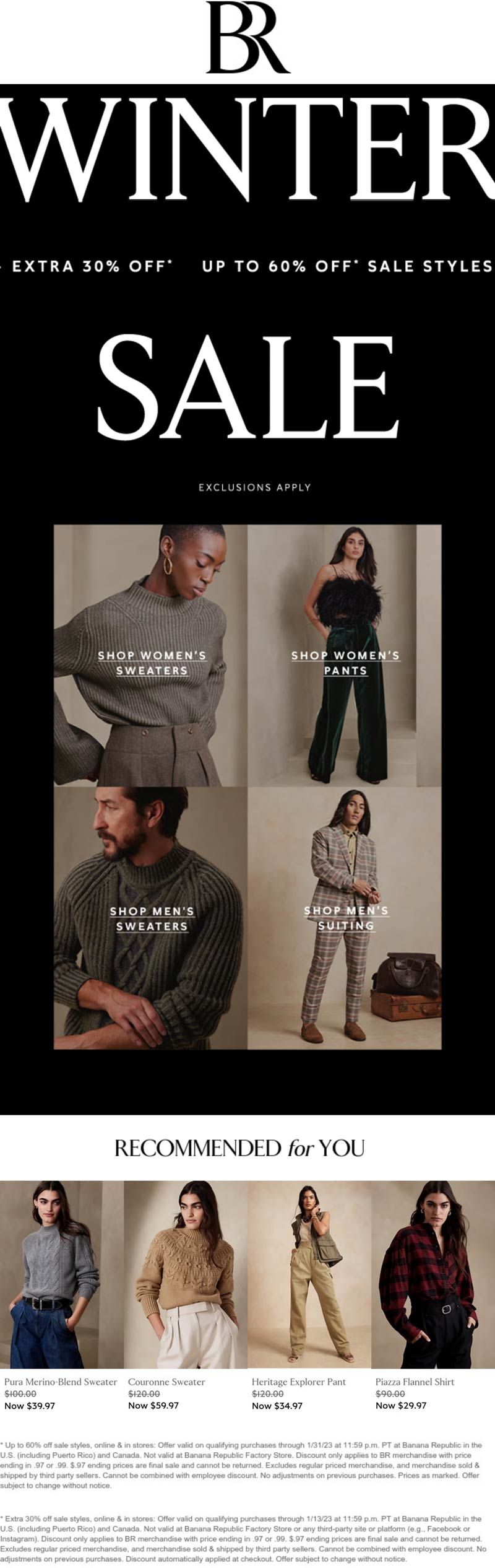 Banana Republic stores Coupon  Extra 30% off & more at Banana Republic #bananarepublic 