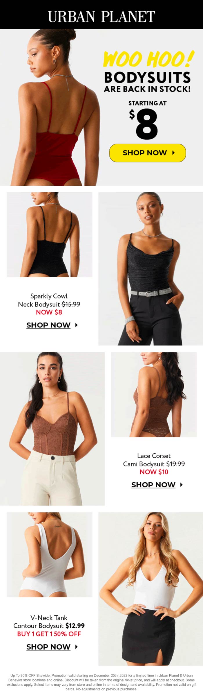Urban Planet stores Coupon  Second bodysuit 50% off at Urban Planet #urbanplanet 