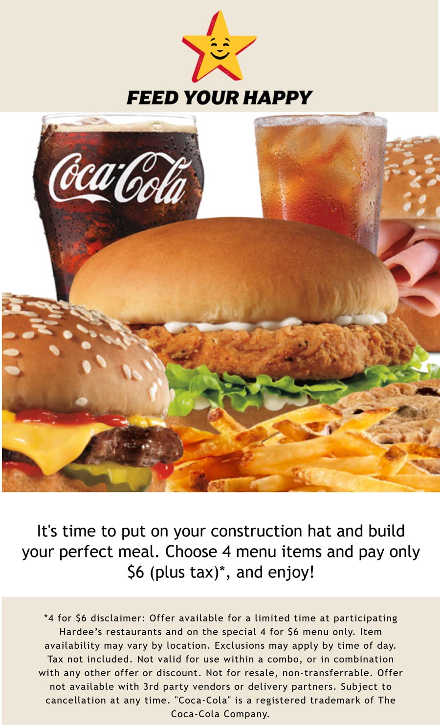Hardees restaurants Coupon  4 for $6 at Hardees restaurants #hardees 