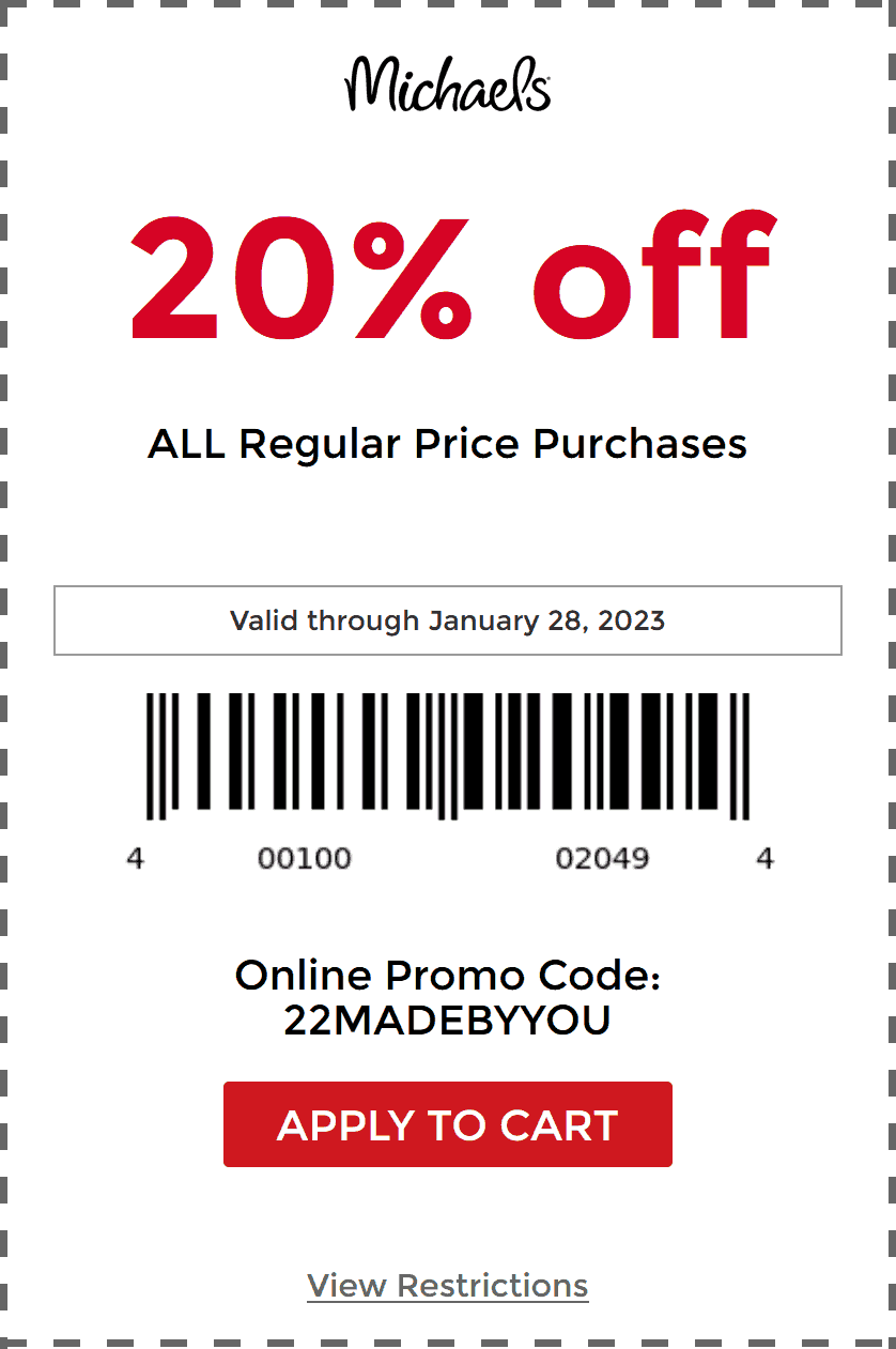 Michaels coupons & promo code for [February 2023]