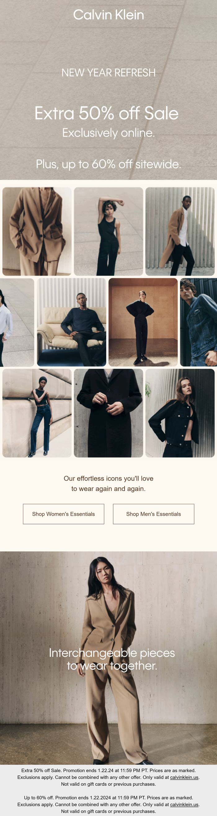 Calvin Klein stores Coupon  Extra 50% off sale items & more online at Calvin Klein #calvinklein 
