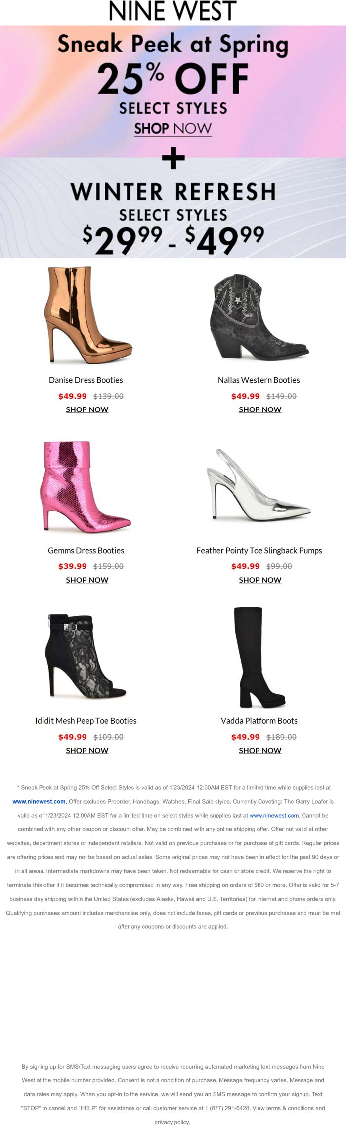 Nine West stores Coupon  25% off spring styles at Nine West #ninewest 
