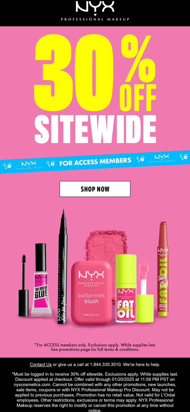 NYX Professional Makeup stores Coupon  30% off everything online at NYX Professional Makeup #nyxprofessionalmakeup 