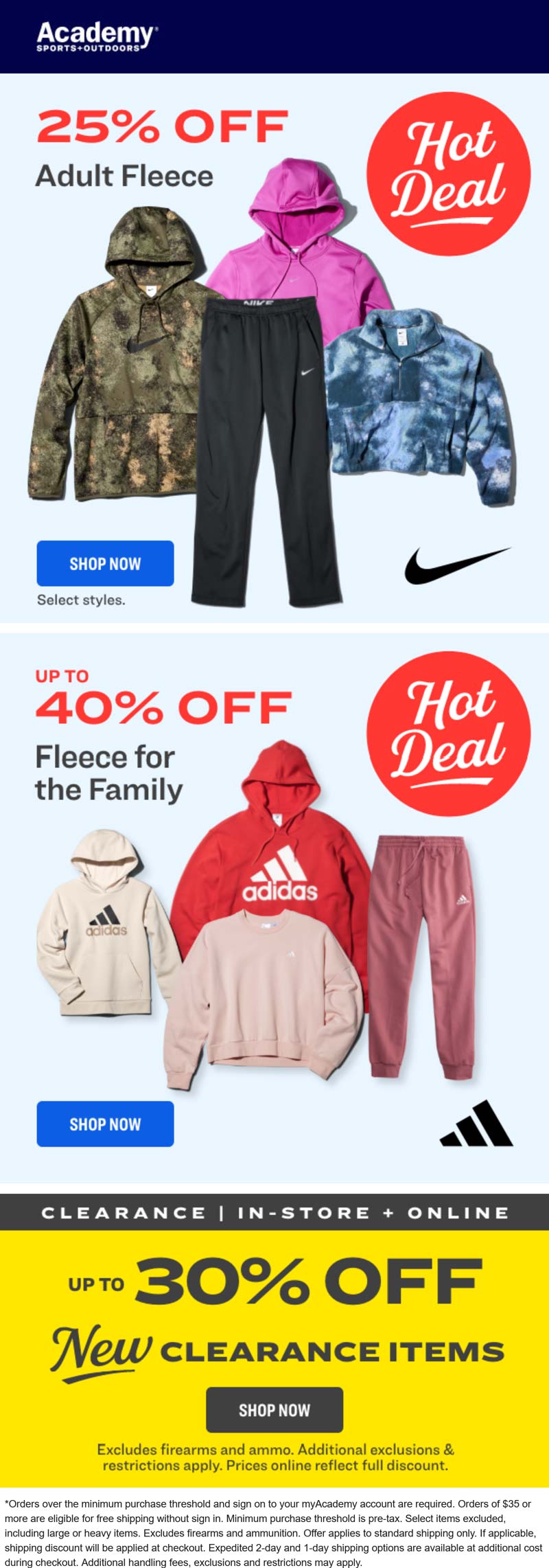 Academy stores Coupon  25% off Nike fleece at Academy Sports + Outdoors #academy 