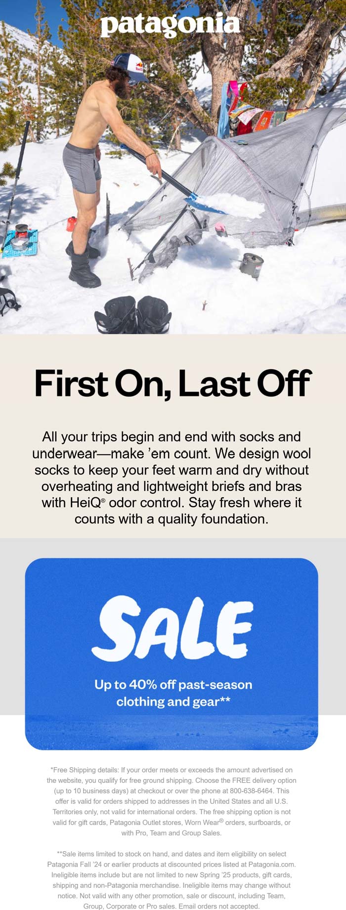 Patagonia stores Coupon  Past season styles are 40% off at Patagonia #patagonia 