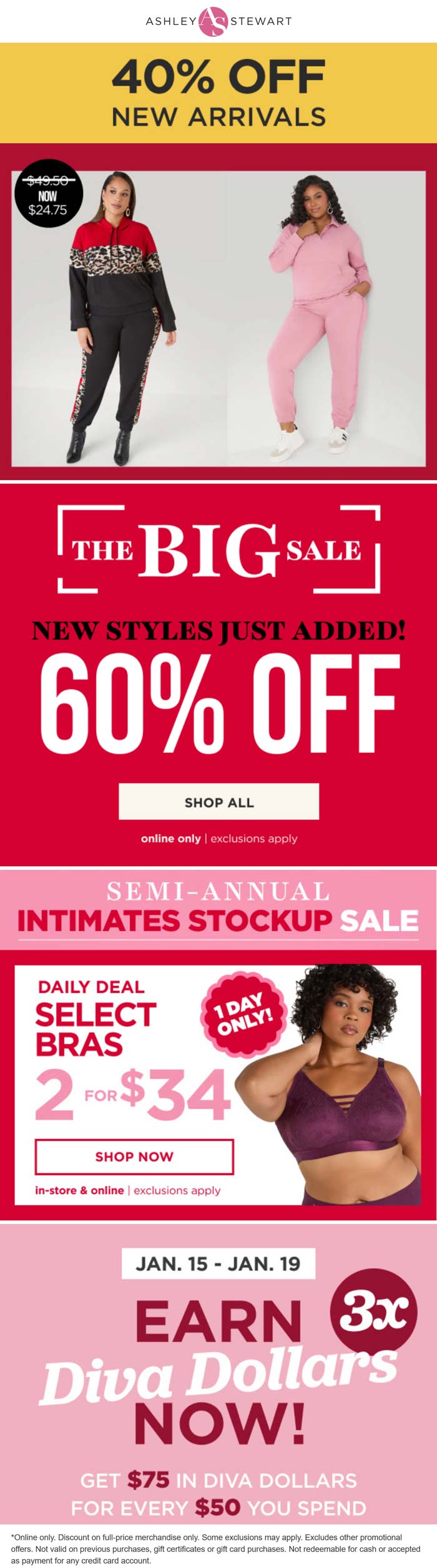 Ashley Stewart stores Coupon  40% off new arrivals online at Ashley Stewart #ashleystewart 