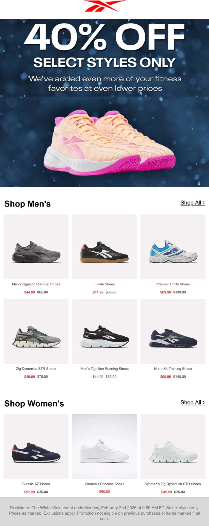 Reebok 40% off shoes online at Reebok #reebok Reebok stores Coupon 40% off shoes online at Reebok #reebok
