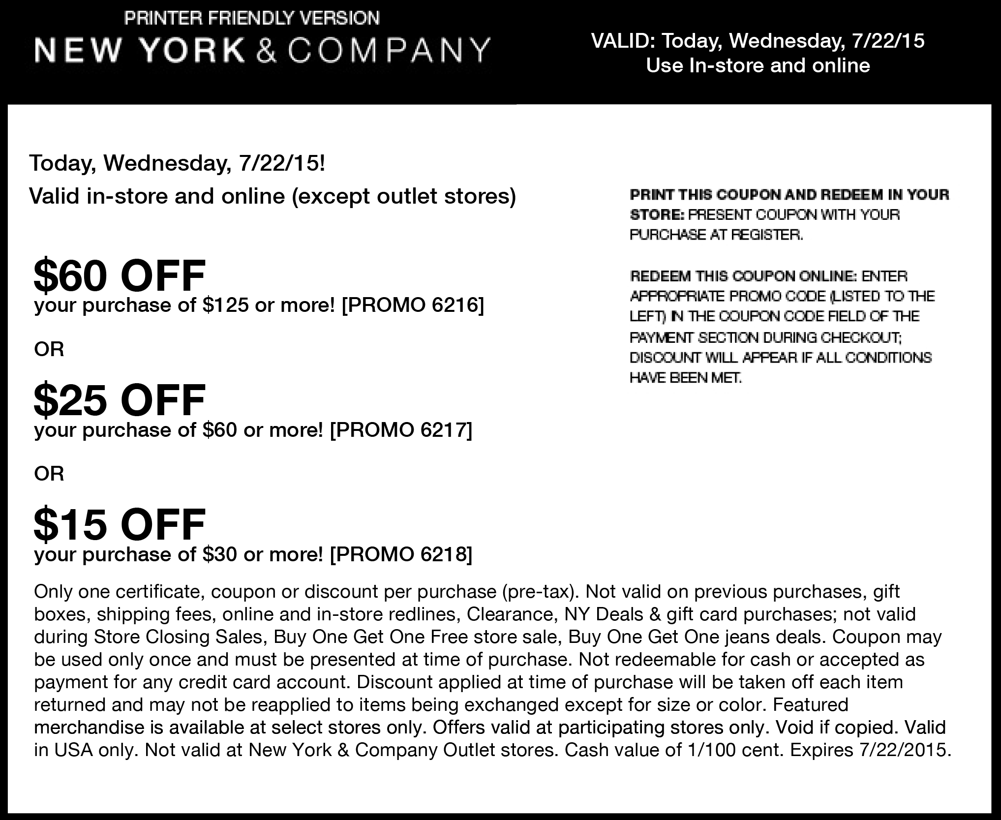 New York & Company Coupon April 2024 $15 off $30 & more at New York & Company, or online via promo code 6218