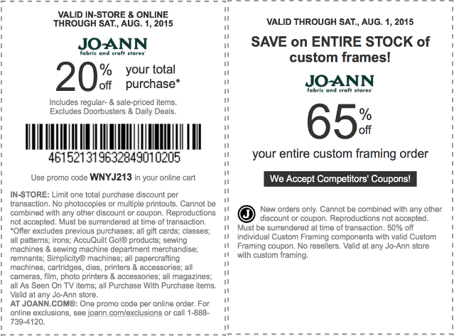 joannes fabric coupon