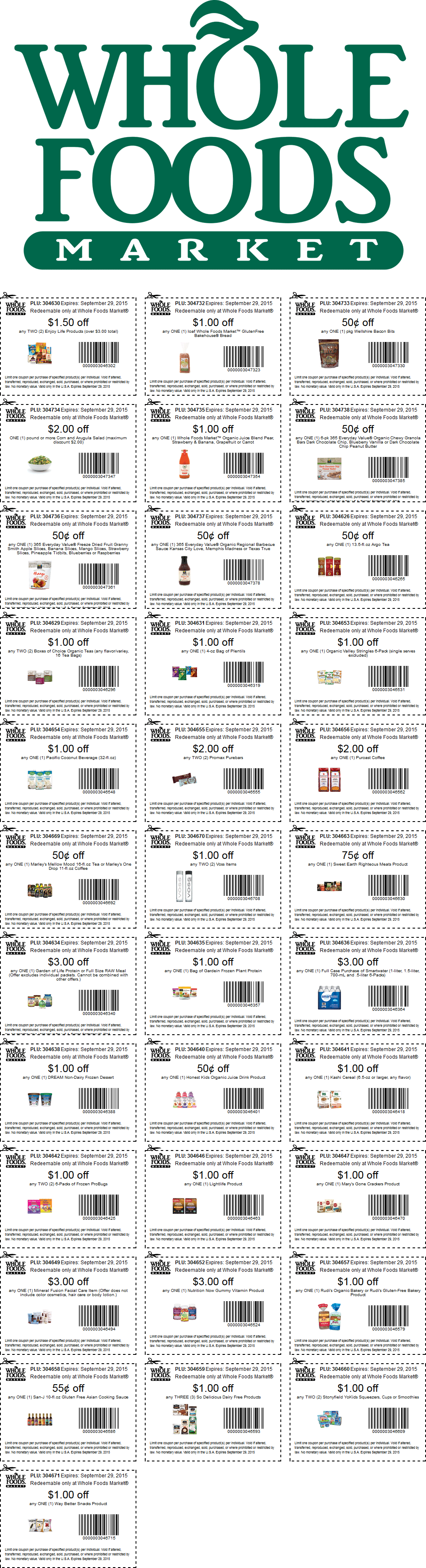 Whole Foods Coupon April 2024 Various grocery coupons for Whole Foods market
