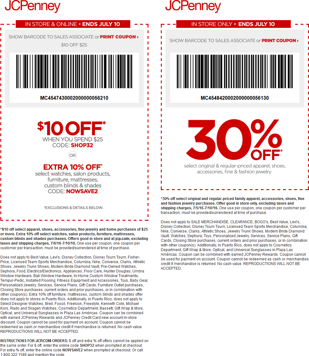 JCPenney Coupon April 2024 $10 off $25 & more at JCPenney, or online via promo code SHOP32