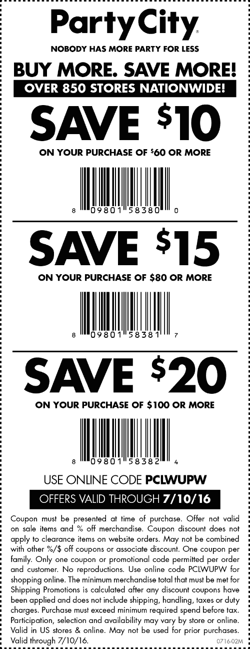 Party City coupons & promo code for [April 2024]