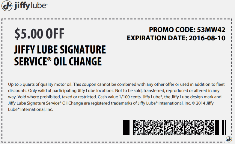 Jiffy Lube coupons & promo code for [May 2024]