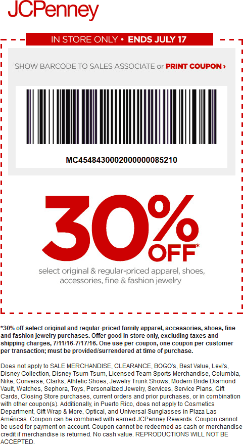 JCPenney Coupon April 2024 30% off apparel & shoes at JCPenney