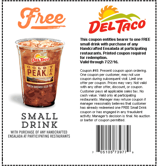 Del Taco coupons & promo code for [May 2024]