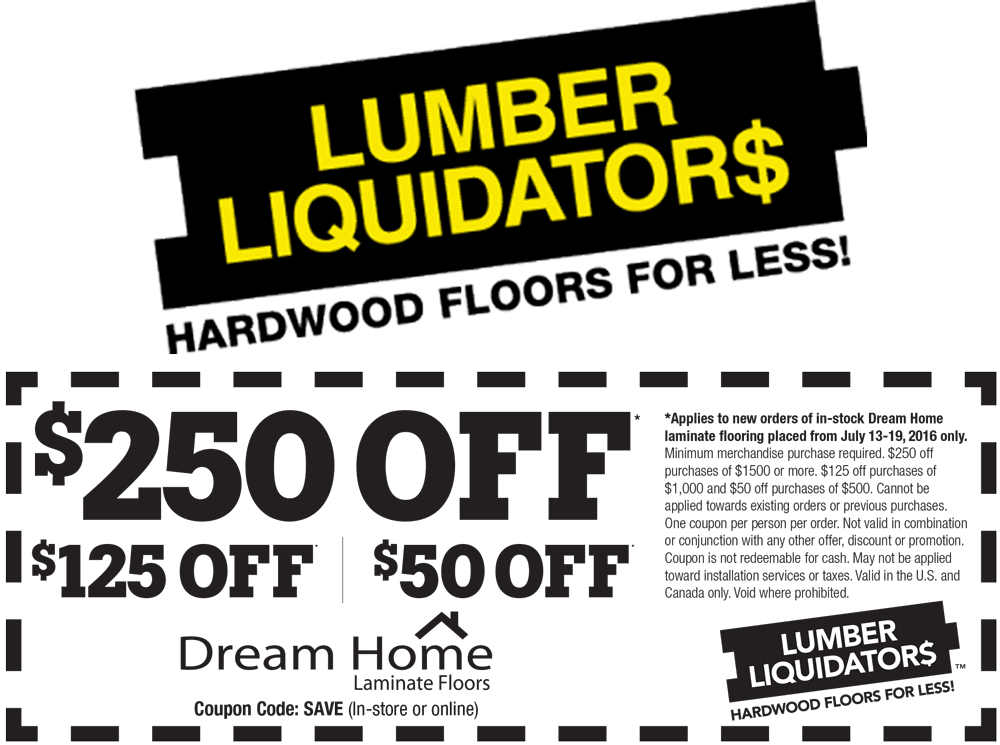 Lumber Liquidators Coupon April 2024 $50 off $500 & more at Lumber Liquidators flooring, or online via promo code SAVE