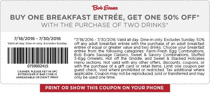 Bob Evans August 2025 Coupons And Promo Codes Bob Evans August 2025 Coupons And Promo Codes