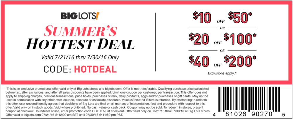 Big Lots coupons & promo code for [May 2024]