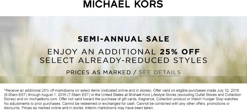 Michael Kors coupons & promo code for [May 2024]