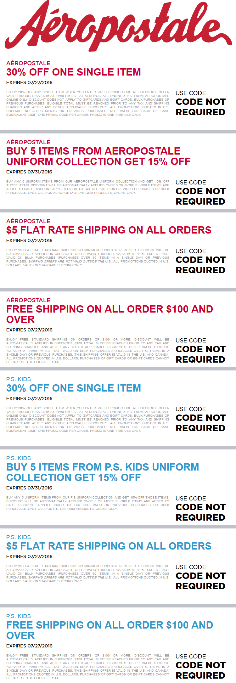Aeropostale Coupon April 2024 30% off a single item & more today at Aeropostale, or online via promo code THIRTY