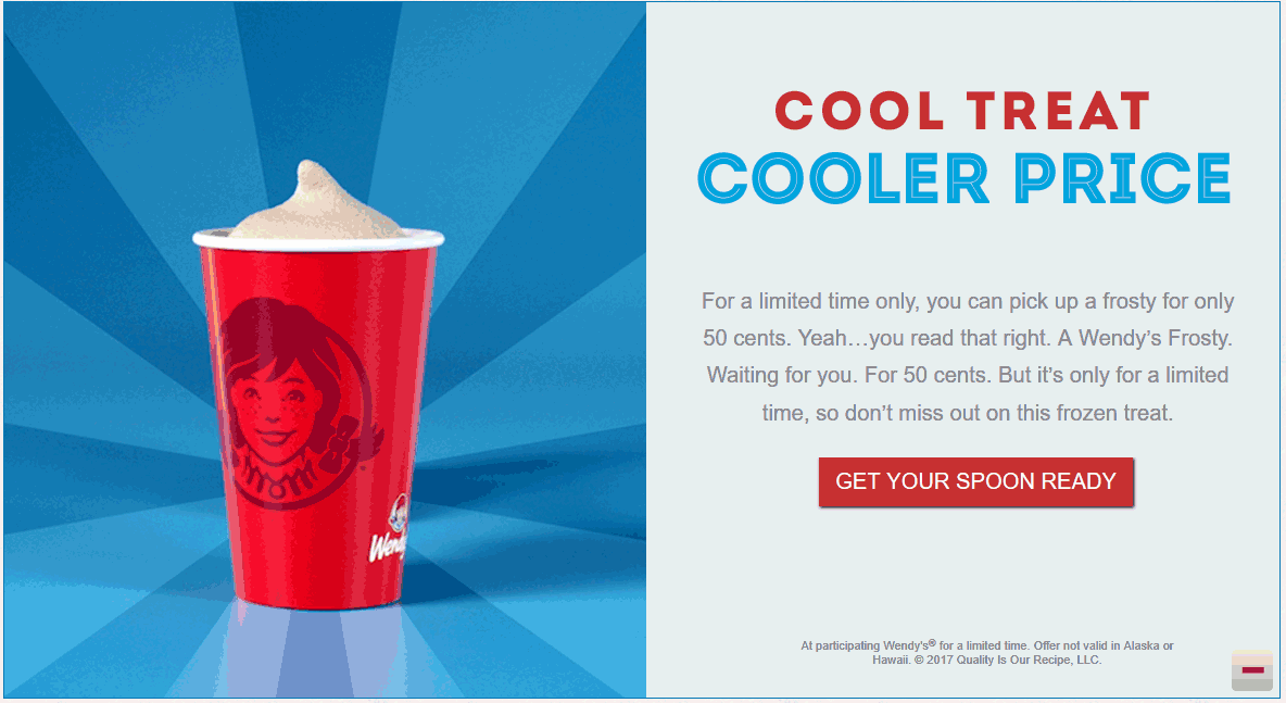 Wendys Coupon April 2024 .50 cent frosties at Wendys restaurants