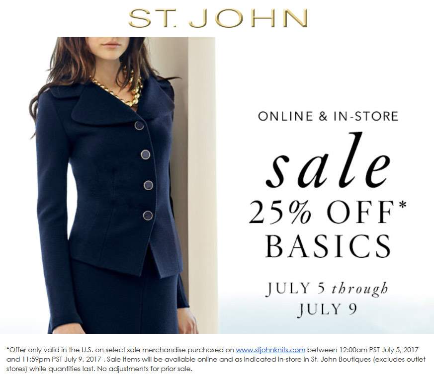 St. John coupons & promo code for [May 2024]