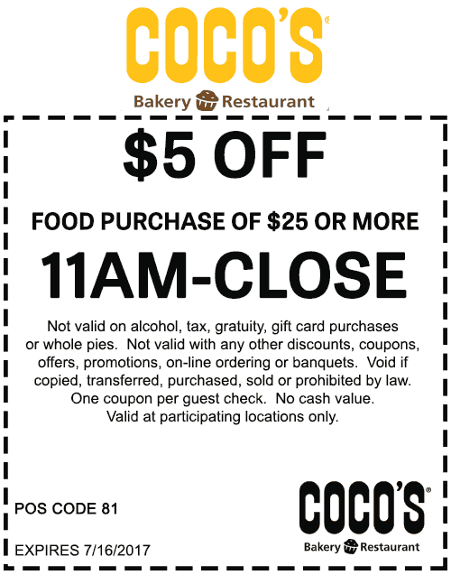 cocos restaurant coupons 2019