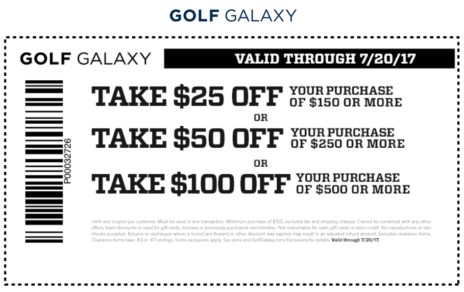Golf Galaxy Coupon April 2024 $25 off $150 & more at Golf Galaxy