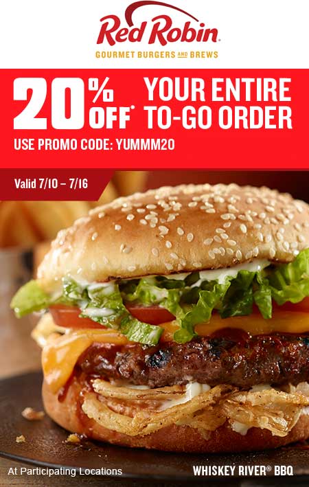 Red Robin coupons & promo code for [May 2024]