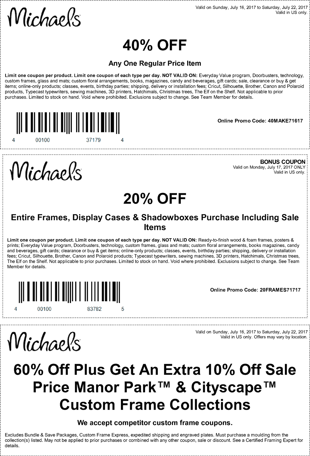 Michaels Coupon April 2024 40% off a single item & more at Michaels, or online via promo code 40MAKE71617