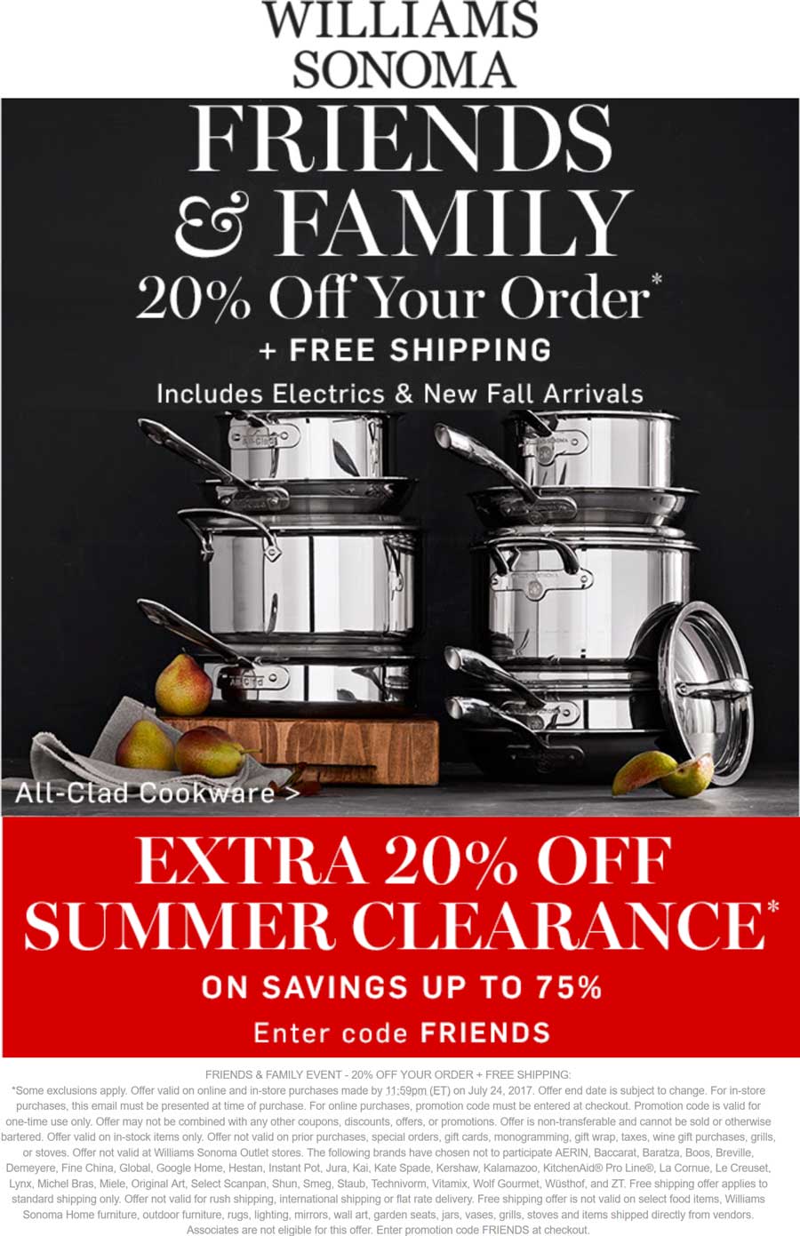 Williams Sonoma coupons & promo code for [May 2024]