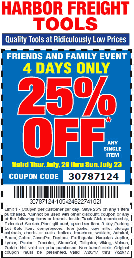 Printable Harbor Freight Free Coupons 2021 / Harbor Freight Super