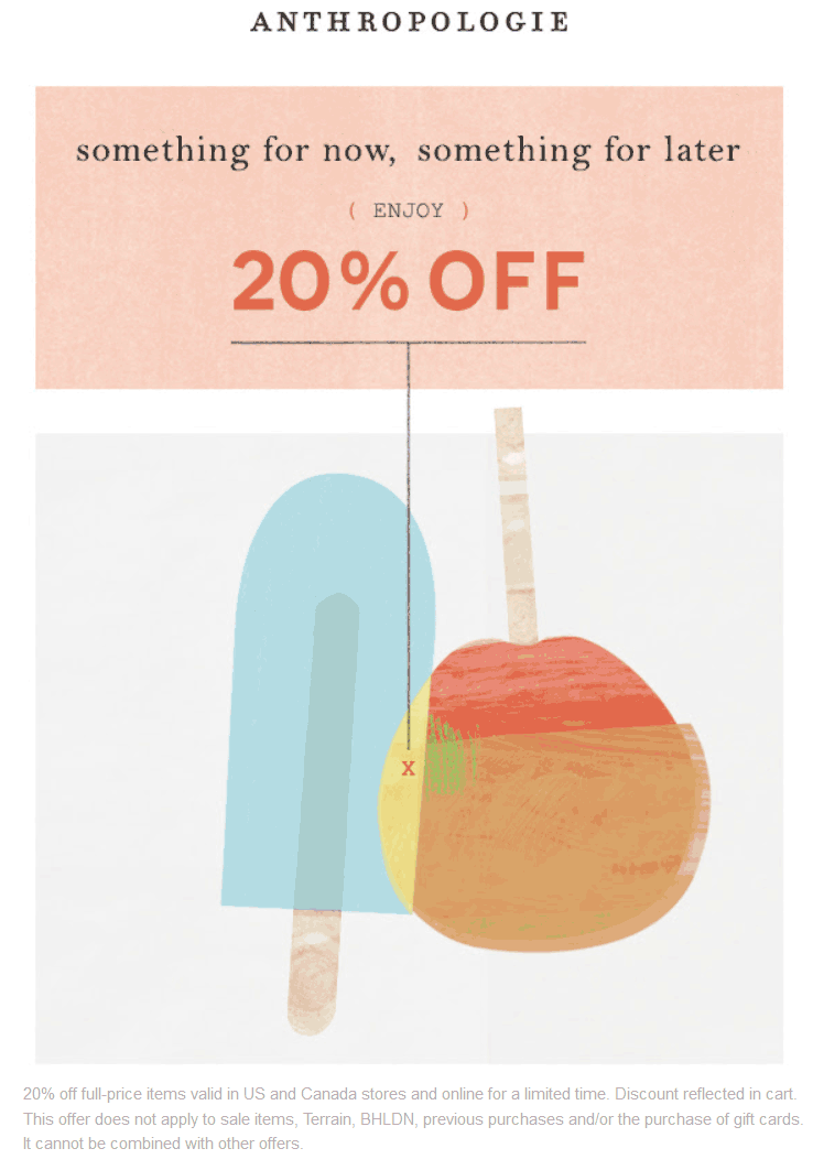 Anthropologie Coupon April 2024 20% off at Anthropologie, ditto online